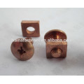 brass carriage bolt with nut,pan head square neck bolt with nut